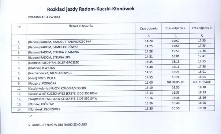 Rozkład jazdy 13 w Radomiu - Sprawdź godziny odjazdów i trasy