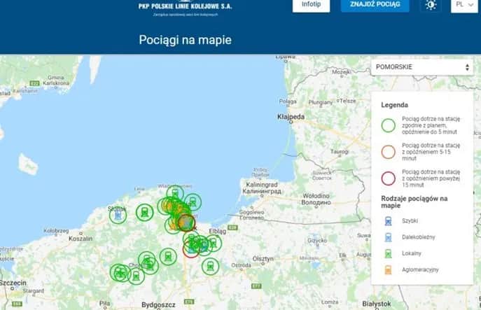 Gdzie jest pociąg mapa – śledź lokalizację pociągów w czasie rzeczywistym