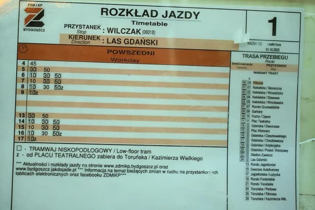 Aktualny rozkład jazdy autobusów miejskich w Bydgoszczy - zmiany i linie
